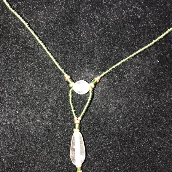 **Host Pick** 15 1/2" Green and Clear Beaded Necklace **Host Pick** - Picture 4 of 6